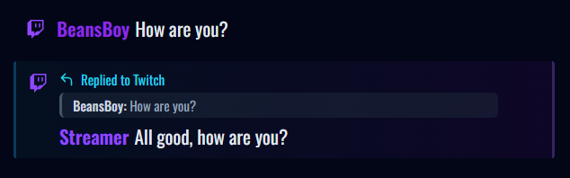 Twitch Reply Integration